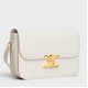 Celine Triomphe Medium Bag In White Smooth Calfskin