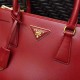 Prada Galleria Medium Bag In Red Saffiano Leather