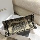 Dior Small Book Tote Bag In Brown Toile de Jouy Embroidery