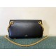 Valentino Stud Sign Shoulder Bag In Black Nappa Leather