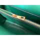 Valentino Stud Sign Shoulder Bag In Green Nappa Leather