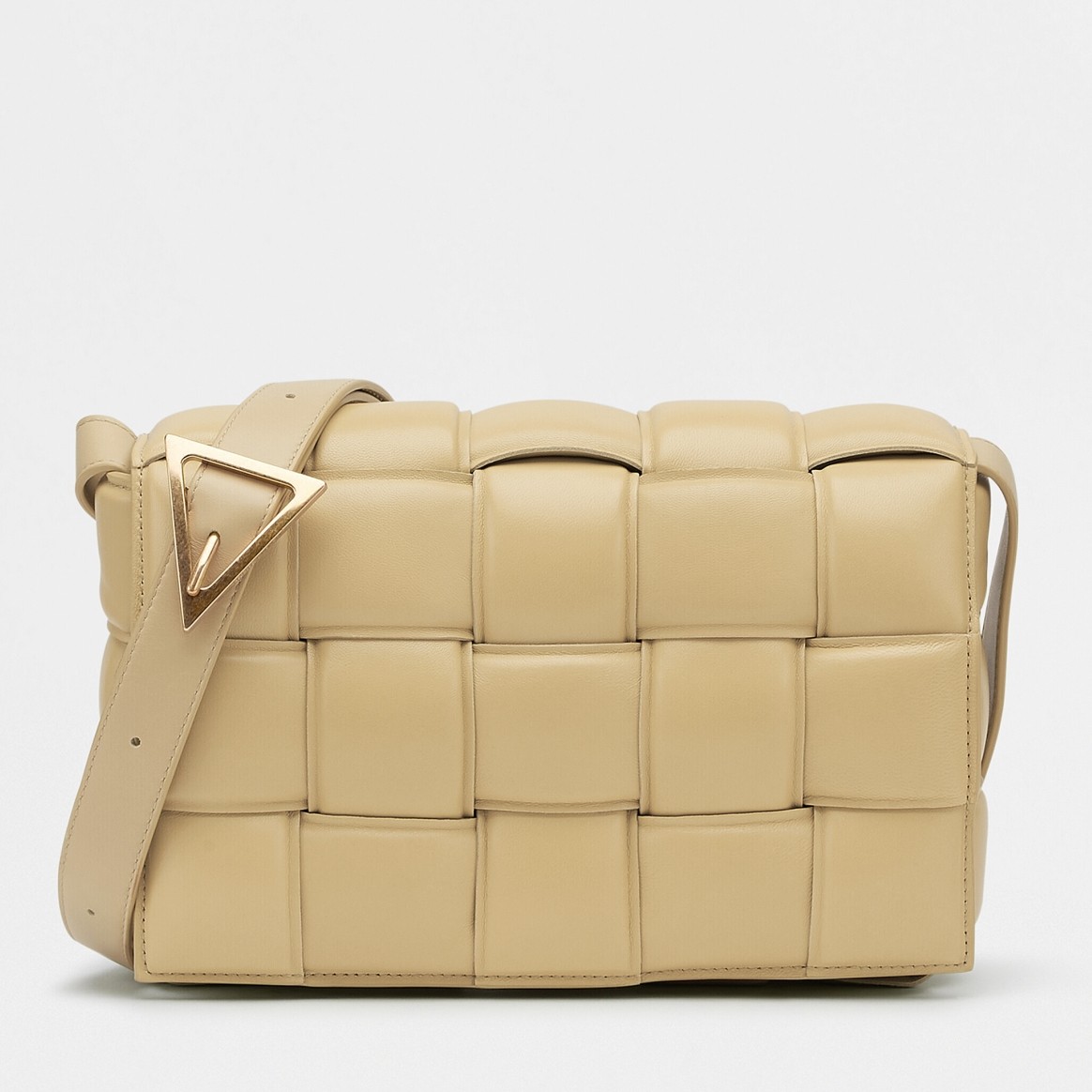 Bottega Veneta Padded Cassette Bag In Porridge Intrecciato Lambskin