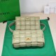 Bottega Veneta Padded Cassette Bag In Travertine Intrecciato Lambskin