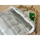 Bottega Veneta Chain Cassette Bag In White Intrecciato Lambskin