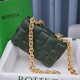 Bottega Veneta Chain Cassette Bag In Raintree Intrecciato Lambskin