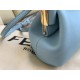 Fendi First Small Bag In Light Blue Nappa Leather