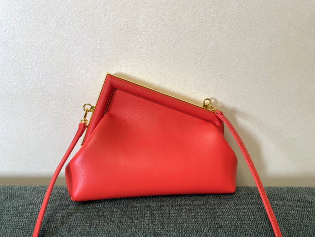 Fendi First Small Bag In Red Nappa Leather