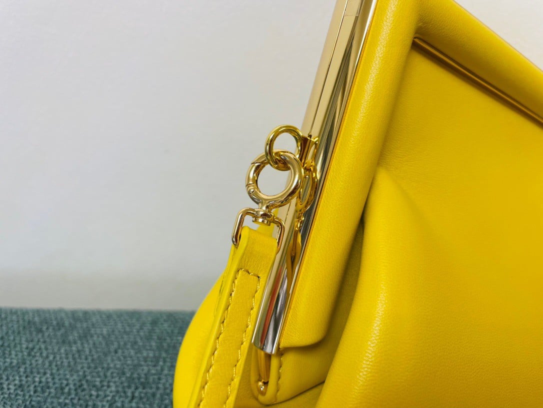 Fendi First Small Bag In Yellow Nappa Leather