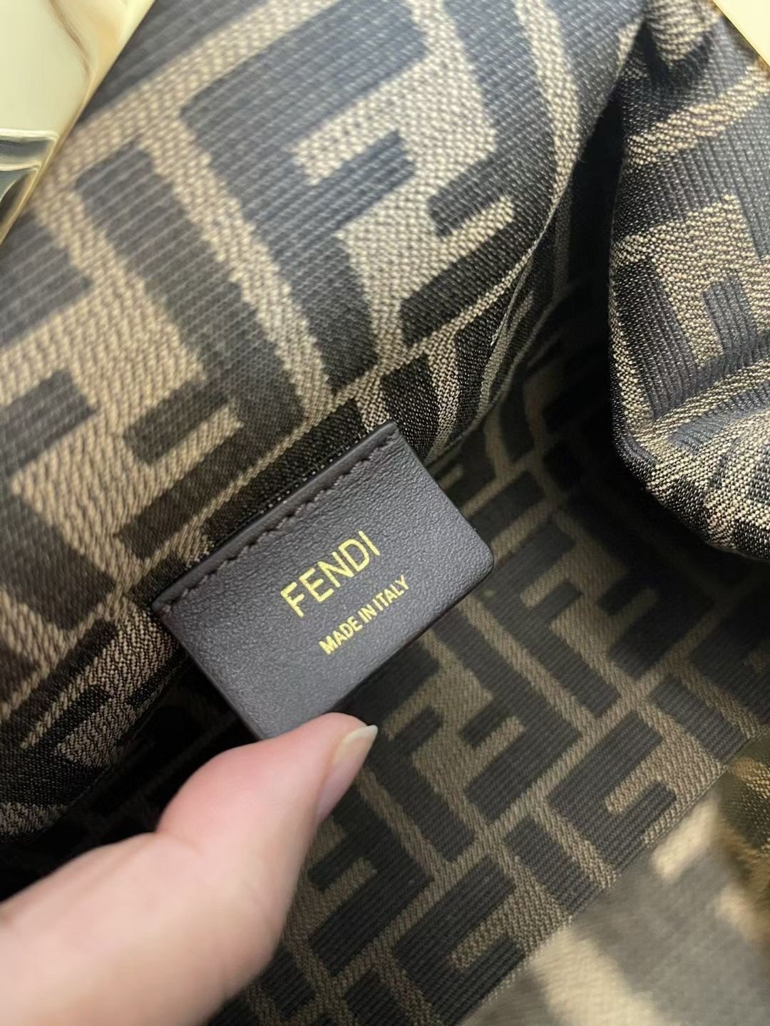 Fendi First Medium Bag In Light Blue Nappa Leather