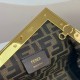 Fendi First Small Bag In Light Brown Leather with Python F