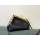 Fendi First Small Bag In Black Nappa Leather with Python F