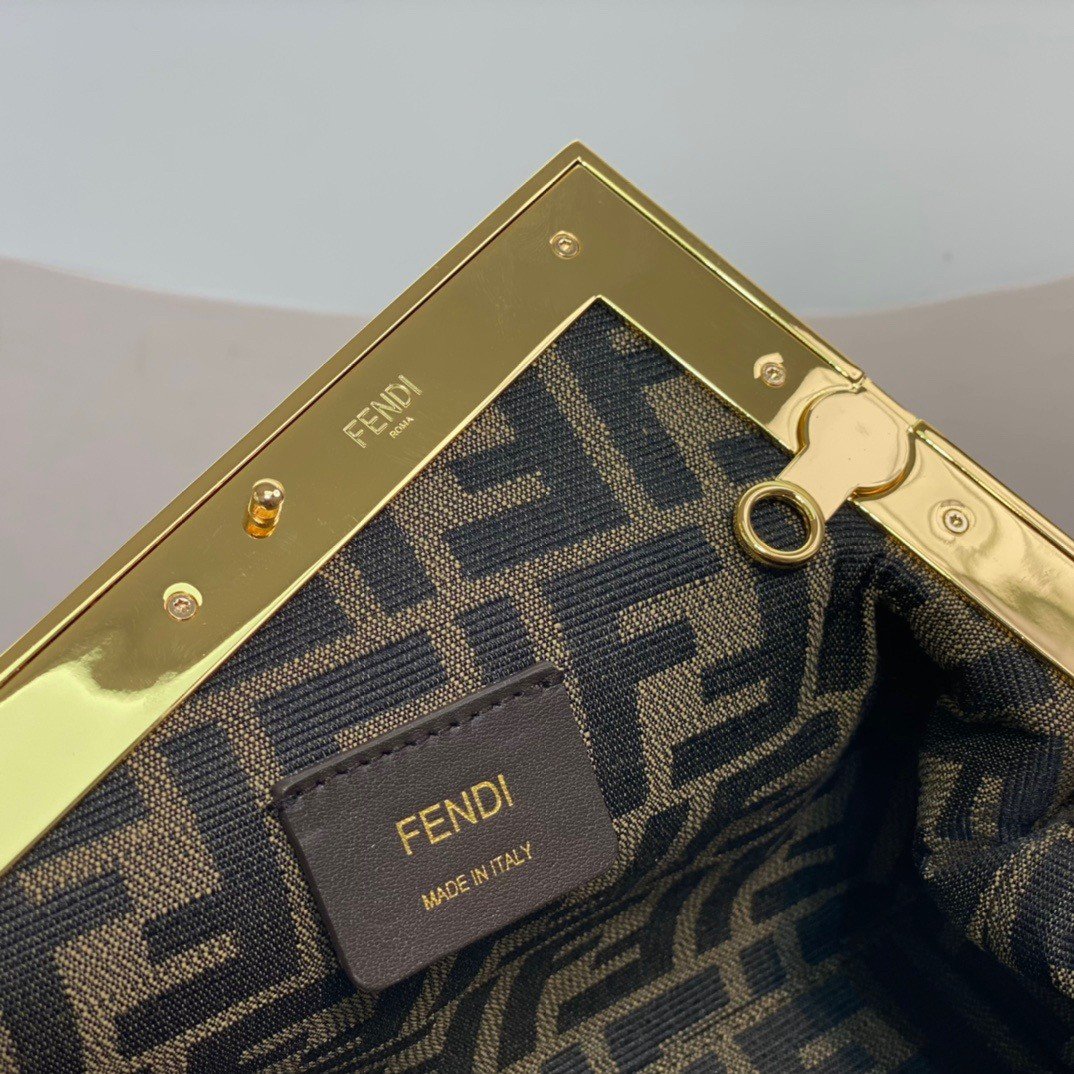 Fendi First Small Bag In White Nappa Leather