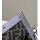 Fendi First Small Bag In Silver Laminated Leather