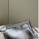 Fendi First Small Bag In Silver Laminated Leather