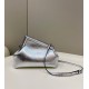 Fendi First Small Bag In Silver Laminated Leather