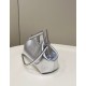 Fendi First Small Bag In Silver Laminated Leather