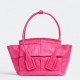 Bottega Veneta Arco Mini Bag In Pink Intrecciato Leather