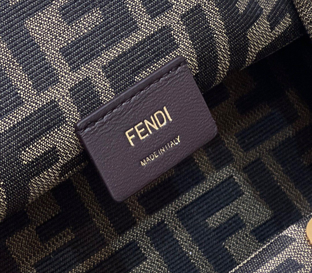 Fendi First Small Bag In Gold Laminated Leather