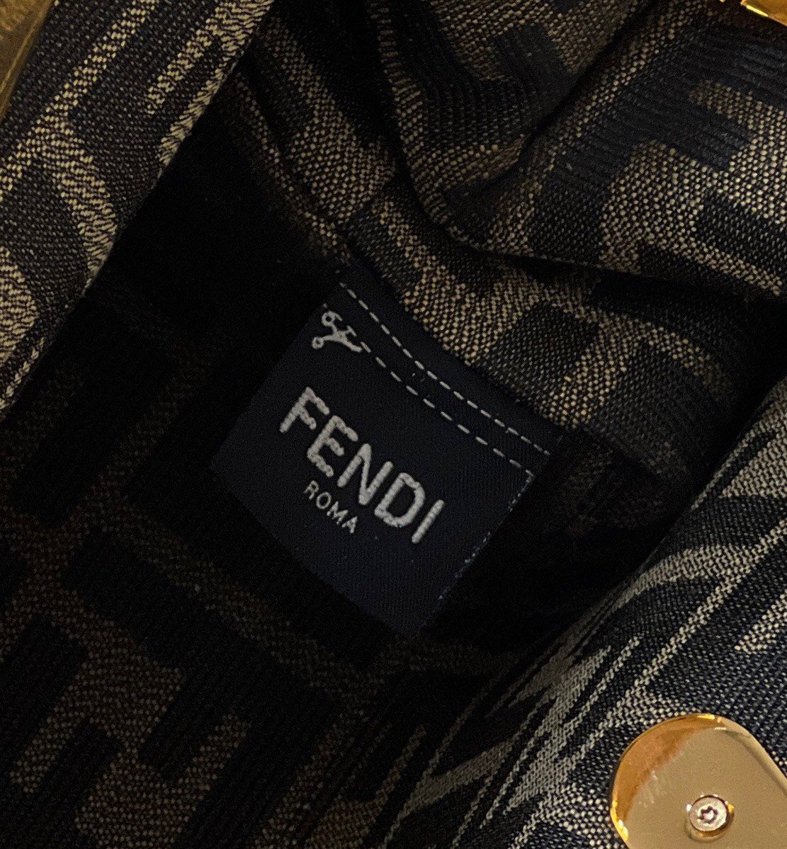 Fendi First Small Bag In Gold Laminated Leather