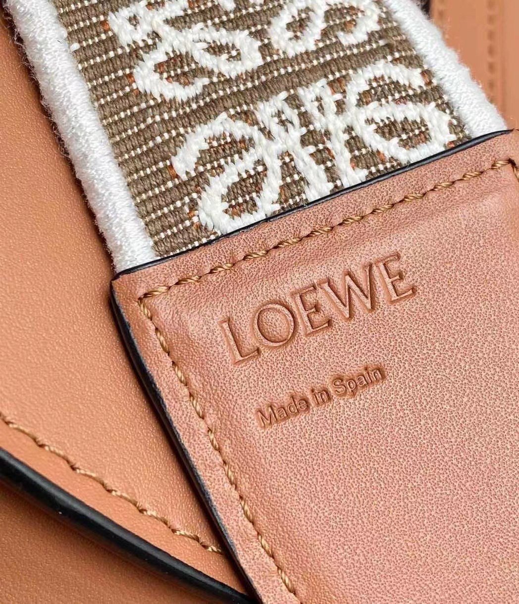 Loewe Gate Dual Mini Bag In Tan Calfskin