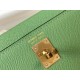 Hermes Kelly Mini II Sellier Bag In Vert Criquet Epsom Leather GHW