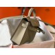 Hermes Kelly Mini II Sellier Bag In Tourterelle Epsom Leather GHW