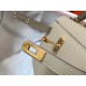 Hermes Kelly Mini II Sellier Bag In Tourterelle Epsom Leather GHW