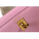 Hermes Kelly Mini II Sellier Bag In Mauve Sylvestre Epsom Leather