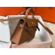 Hermes Kelly Mini II Sellier Bag In Gold Epsom Leather