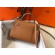 Hermes Kelly Mini II Sellier Bag In Gold Epsom Leather