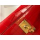 Hermes Kelly Mini II Sellier Bag In Red Crocodile Embossed Leather