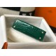 Hermes Kelly Mini II Sellier Bag In Green Crocodile Embossed Leather