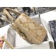 Dior Lady Dior Mini Bag In Metallic Lambskin with Beaded Embroidery