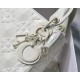 Dior Lady Dior Mini Bag In White Calfskin with Diamond Motif