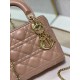 Dior Lady Dior Mini Bag with Chain in Blush Cannage Lambskin