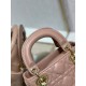 Dior Lady Dior Mini Bag with Chain in Blush Cannage Lambskin