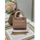 Dior Lady Dior Mini Bag with Chain in Blush Cannage Lambskin