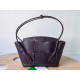 Bottega Veneta Arco Small Bag In Grape Intrecciato Calfskin