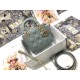 Dior Lady Dior Mini Bag with Chain in Grey Cannage Lambskin