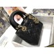 Dior Lady Dior Mini Bag with Chain in Black Cannage Lambskin