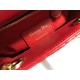 Dior Lady Dior Mini Bag with Chain in Red Cannage Lambskin