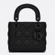 Dior Lady Dior Mini Chain Bag In Black Ultramatte Calfskin