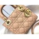 Dior Lady Dior Mini Chain Bag with Chain in Nude Patent Calfskin