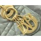 Dior Lady Dior Mini Chain Bag with Chain in Grey Patent Calfskin