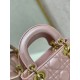 Dior Lady Dior Mini Chain Bag with Chain in Lotus Pearlescent Lambskin