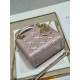 Dior Lady Dior Mini Chain Bag with Chain in Lotus Pearlescent Lambskin