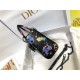 Dior Lady Dior Mini Bag in Black Calfskin with Pixel Zodiac Print