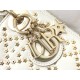 Dior Lady Dior Mini Chain Bag in White Lambskin with Star Embroidery