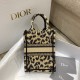 Dior Mini Book Tote Phone Bag In Beige Multicolor Mizza Embroidery