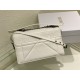 Dior 30 Montaigne Chain Bag With Handle In White Lambskin